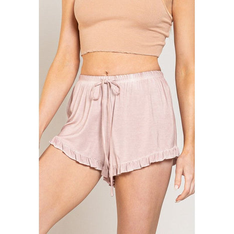 Pol Light Weight Ruffle Trim Shorts