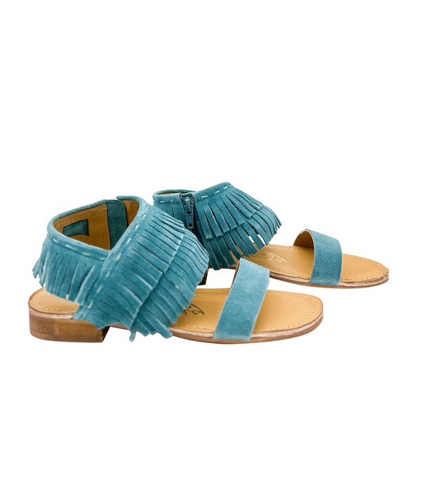 Fringe Star Sandal in Teal