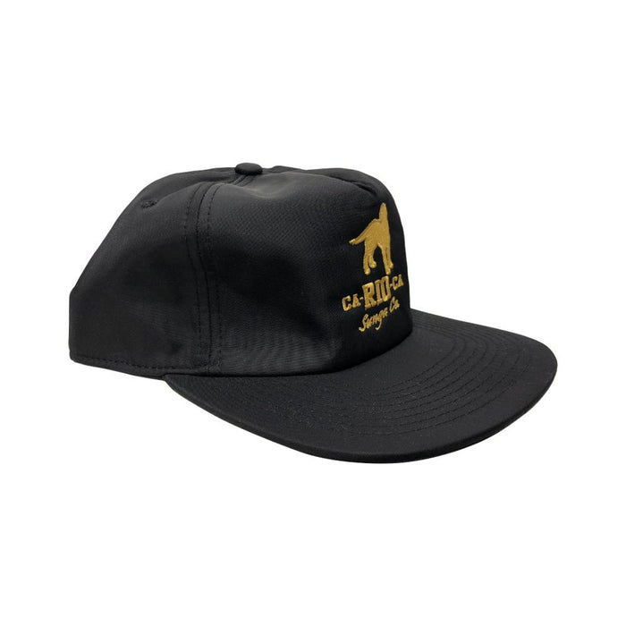 Black CA-RIO-CA Hat with Logo in Gold  SNAPBACK HAT