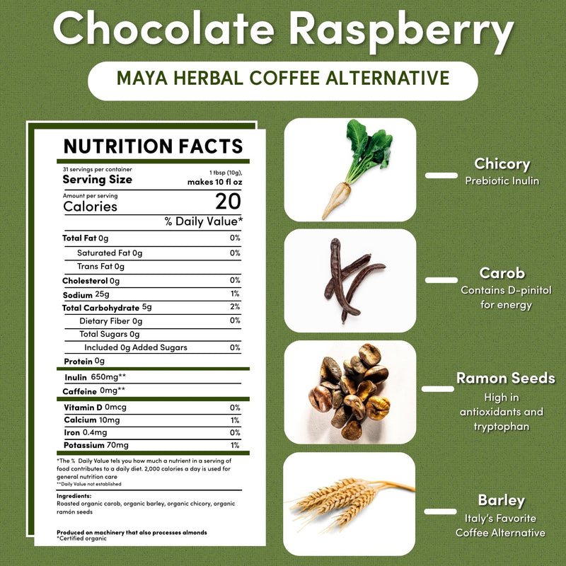 Teeccino Chocolate Raspberry Chicory Herbal Coffee Herbal Coffee