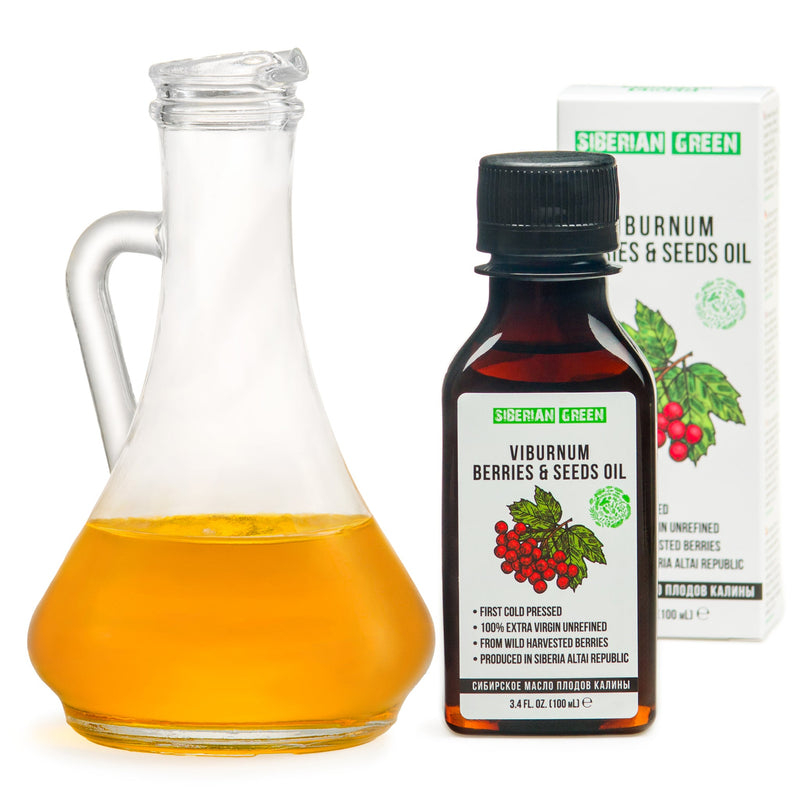 SiberianGreen.com Siberian Snowball Viburnum Oil | 100ml Extra Virgin Cold-Pressed Cooking Oils