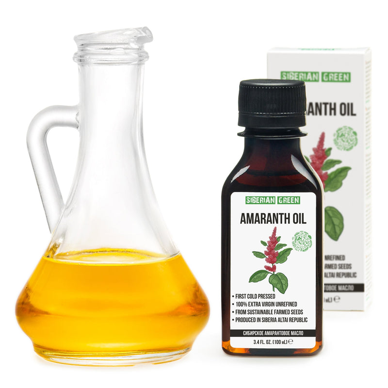SiberianGreen.com Amaranth Seed Oil 100 ml - Extra Virgin, Cold-Pressed, Premium Quality Cooking Oils