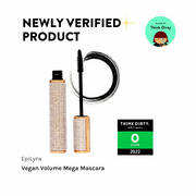 EpiLynx Mega Volume Vegan Mascara Black and Blue – Smudge-Proof with Handmade Diamond Case
