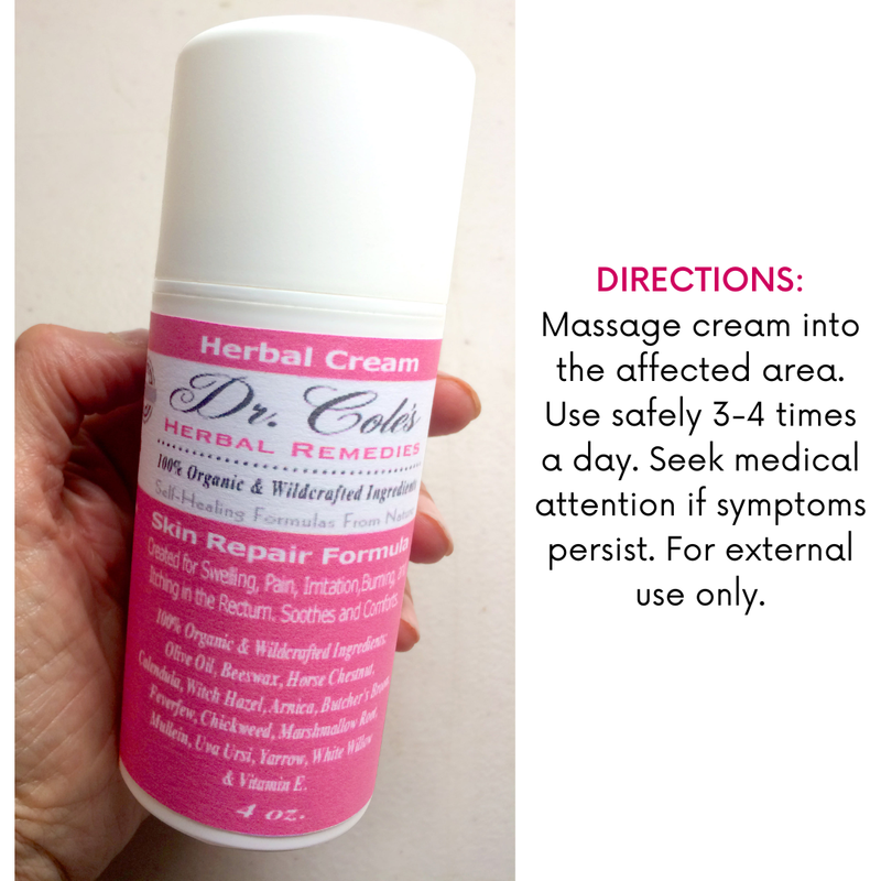 COLEHERBALS 17 - Dr. Cole's Organic Skin Repair Herbal Cream Herbal