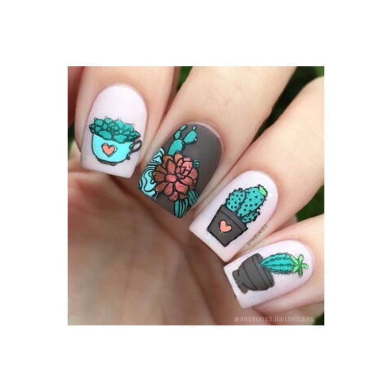 UberChic Beauty Succulents Stamping Plate