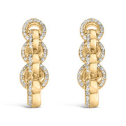 Bids.com 14K Yellow Gold Plated .925 Sterling Silver 1/2 Cttw Diamond Chain Link Drop Earrings (H-I Color, I1-I2 Clarity) Earrings