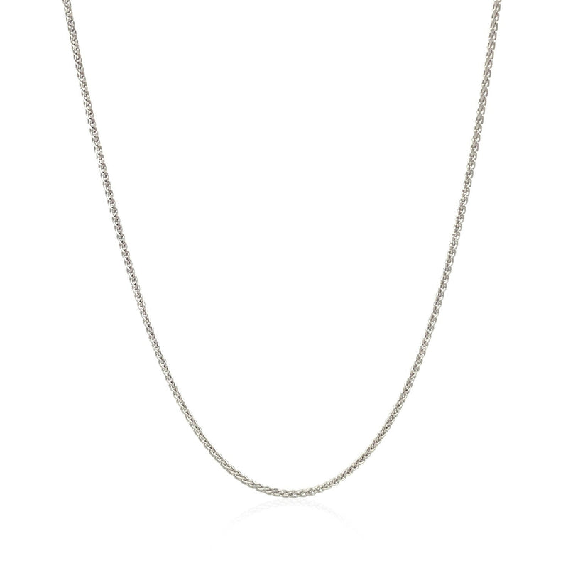 Bids.com 14k White Gold Round Wheat Chain 1.0mm Necklaces