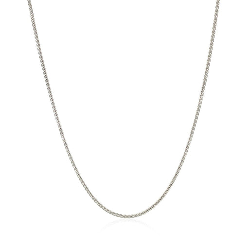 Bids.com 14k White Gold Round Wheat Chain 1.0mm Necklaces