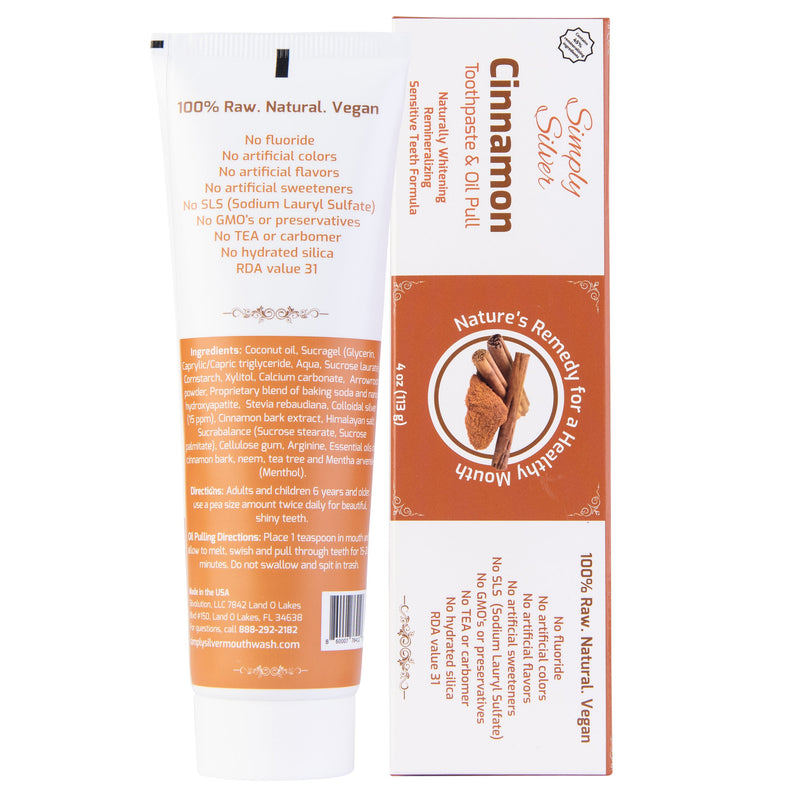Simply Silver Mouthwash Cinnamon Toothpaste Toothpaste