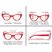 eyekeeper.com 4 Pack Cat-eye Thicker Frame Blue Light Filter Readers UVR9108 Eyeglasses