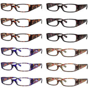 eyekeeper.com 12 Pack Cute Pattern Reading Glasses Rectangular Readers R040G Eyeglasses