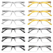 eyekeeper.com 12 Pack Half-rim Metal Reading Glasses Lightweight Spring Hinges Readers R2201 Eyeglasses