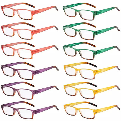 eyekeeper.com 12 Pack Ladies Reading Glasses Pattern Design Readers R012D Eyeglasses