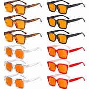 eyekeeper.com 12 Pack Orange Tinted Stylish Blue Light Blocking Reading Glasses DS9106 Eyeglasses