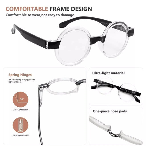 eyekeeper.com 12 Pack Round Funky Reading Glasses Cute Small Readers R2007T Eyeglasses