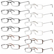 eyekeeper.com 12 Pack Stainless Steel Metal Frame Lightweight Reading Glasses R15005 Eyeglasses