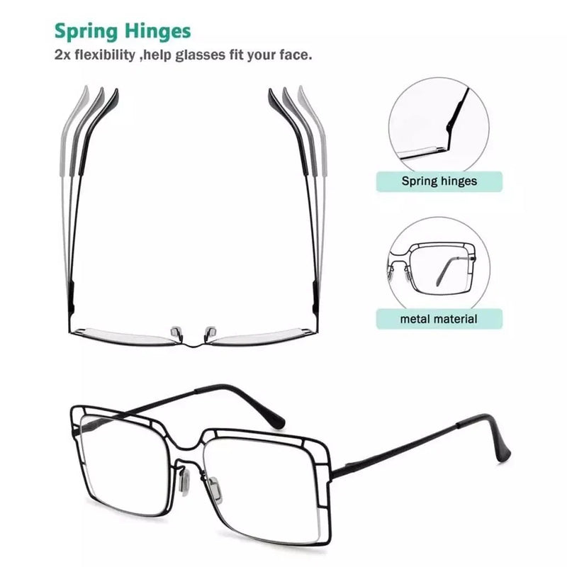 eyekeeper.com 12 Pack Thin Metal Hollow Frame Reading Glasses R2301 Eyeglasses