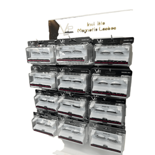 VIP Extensions 12 Slots -Display with Magnetic Lashes with eyeliner Eyelash Accessories