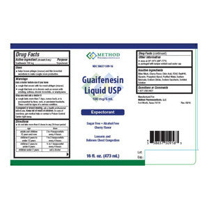 Method Method Guaifenesin MUCUS Expectorant Syrup 16oz ( 2 Bottles ) WHITE Health Care