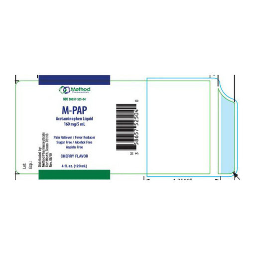 Method Pharmaceuticals Method Pharmaceuticals Pharma M-PAP Pain Reliever Fever Reducer Cherry Flavor Liquid 4 Oz Health Care