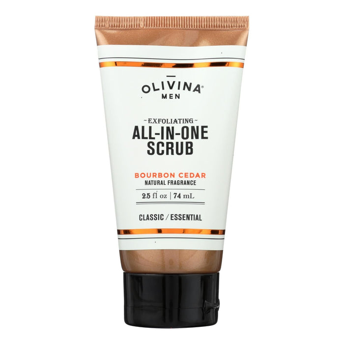 Cozy Farm - Olivina Exfoliating Scrub For Men: Invigorating Bourbon Cedarwood, 2.5 Oz