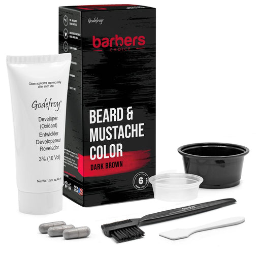 GodefroyBeauty BARBERS CHOICE 3 CAPSULE KIT Beard Tint White Smoke Dark Brown