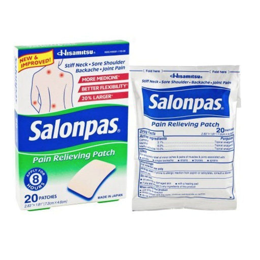Salonpas Salonpas Pain Relieving Patch 20 Patches Health & Beauty
