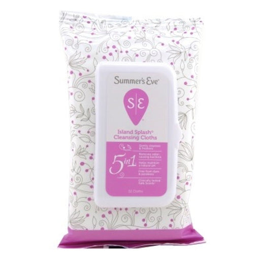Summer's Eve Summer's Eve 5 In 1 For Sensitive Skin Island Splash Cleansing Cloths Health & Beauty