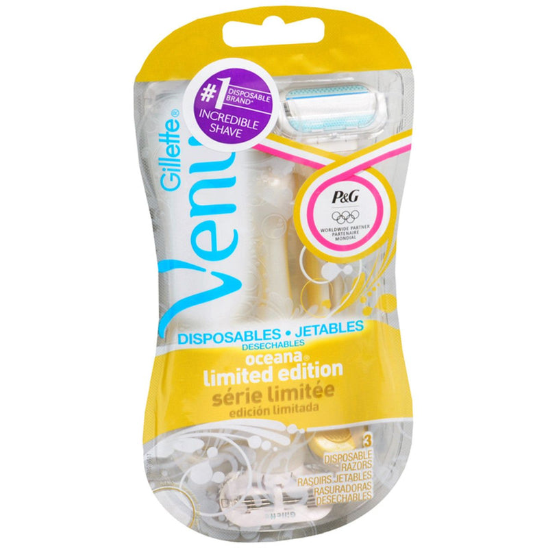 Gillette Gillette Razors, Disposable, Oceana, 3 Blades Razors & Razor Blades