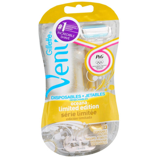 Gillette Gillette Razors, Disposable, Oceana, 3 Blades Razors & Razor Blades