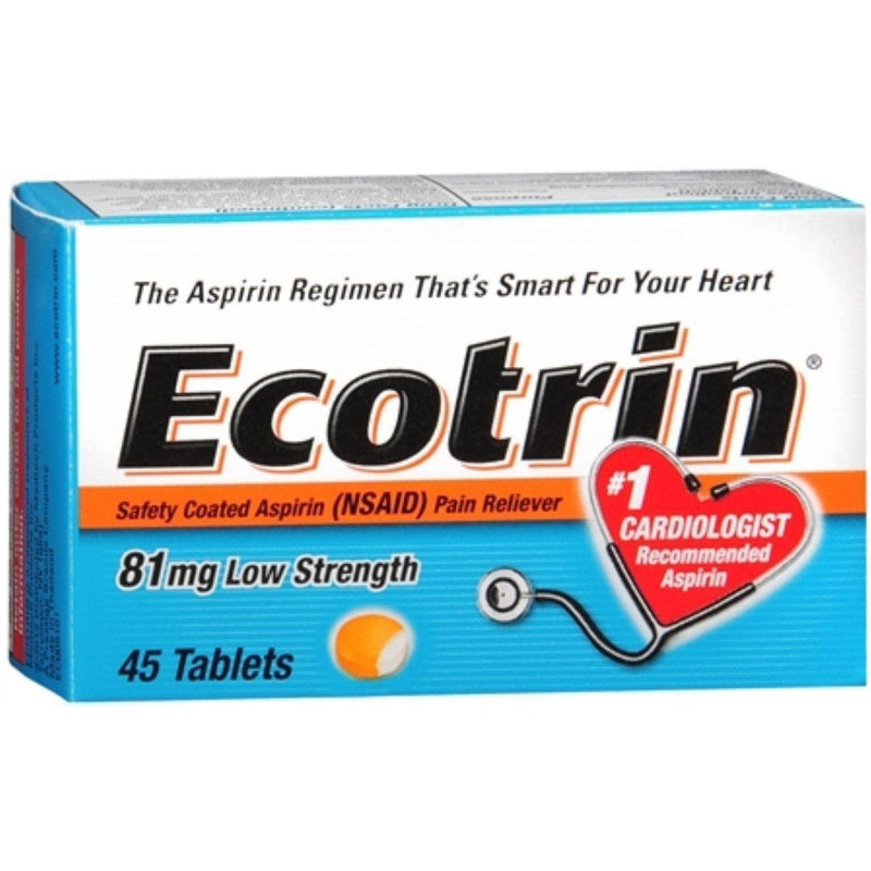 Ecotrin Ecotrin Aspirin, Low Strength, 81 Mg, Tablets Health & Beauty