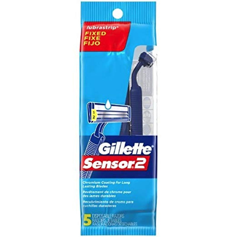 Gillette Gillette Sensor 2, Razors, Disposable, Lubrastrip Fixed Razors & Razor Blades Dodger Blue