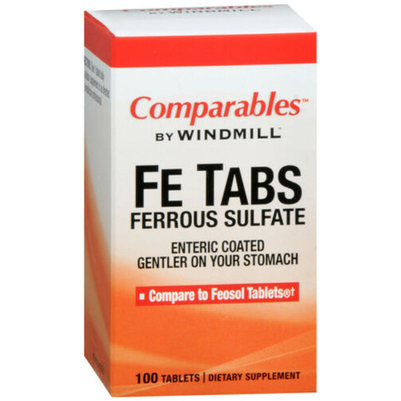 Windmill Ferrous Sulfate 325 mg (65 mg Elemental Iron) - 100 Tablets Vitamins & Supplements