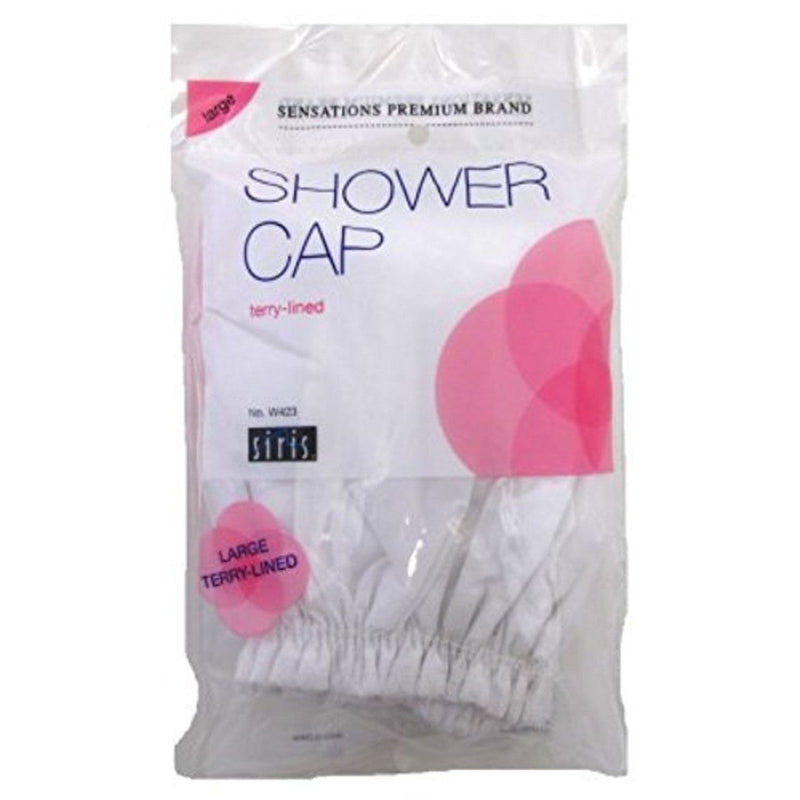 Siris Siris Shower Cap Large Terry Lined Vinyl, Assorted Colors Shower Caps