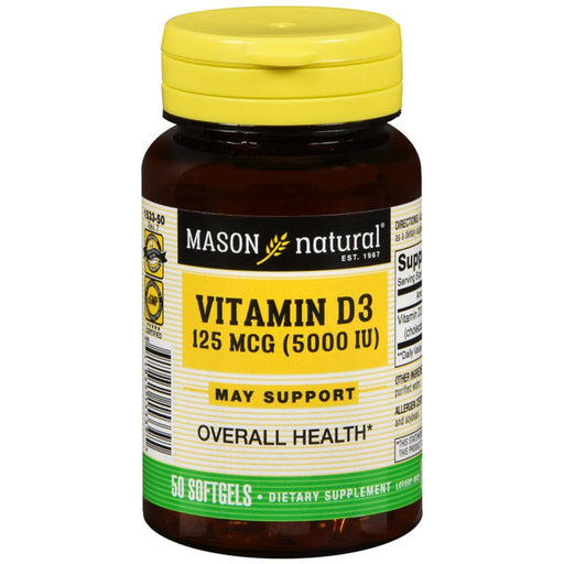 Mason Natural Mason Natural® Advanced Vitamin D3 – 5,000 IU (50 Softgels) Vitamins & Supplements