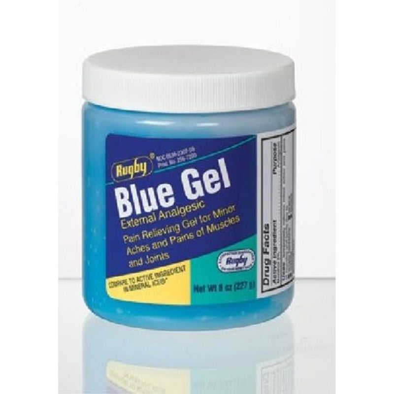 Rugby Rugby Ice Blue Gel External Analgesic Pain Relieving Gel, 8 Oz Medicine & Drugs White Smoke