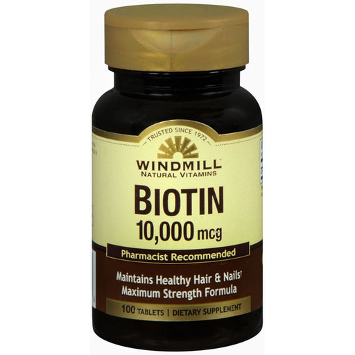 Windmill Windmill Biotin 10,000 Mcg - 100 Tablets Vitamins & Supplements