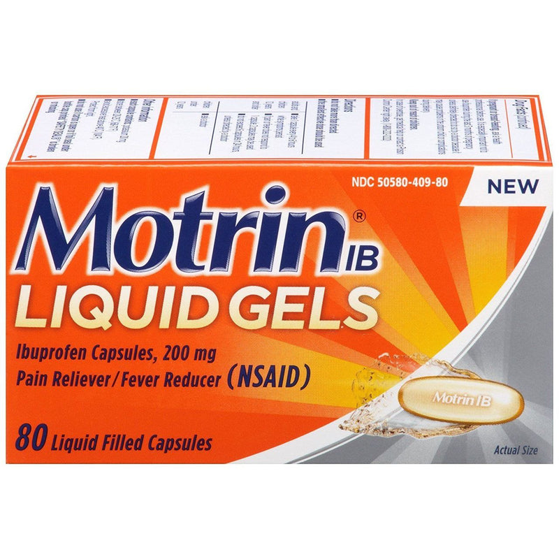 Motrin Motrin® IB Liquid Gels – Ibuprofen 200 mg (80 Count) Health & Beauty
