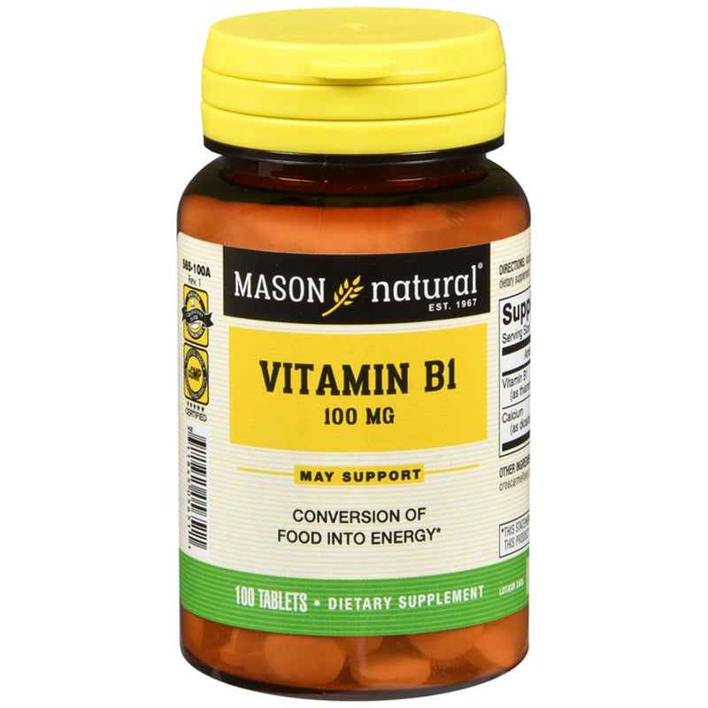 Mason Mason Natural Vitamin B 1, 100 Mg, Tablets Vitamins & Supplements