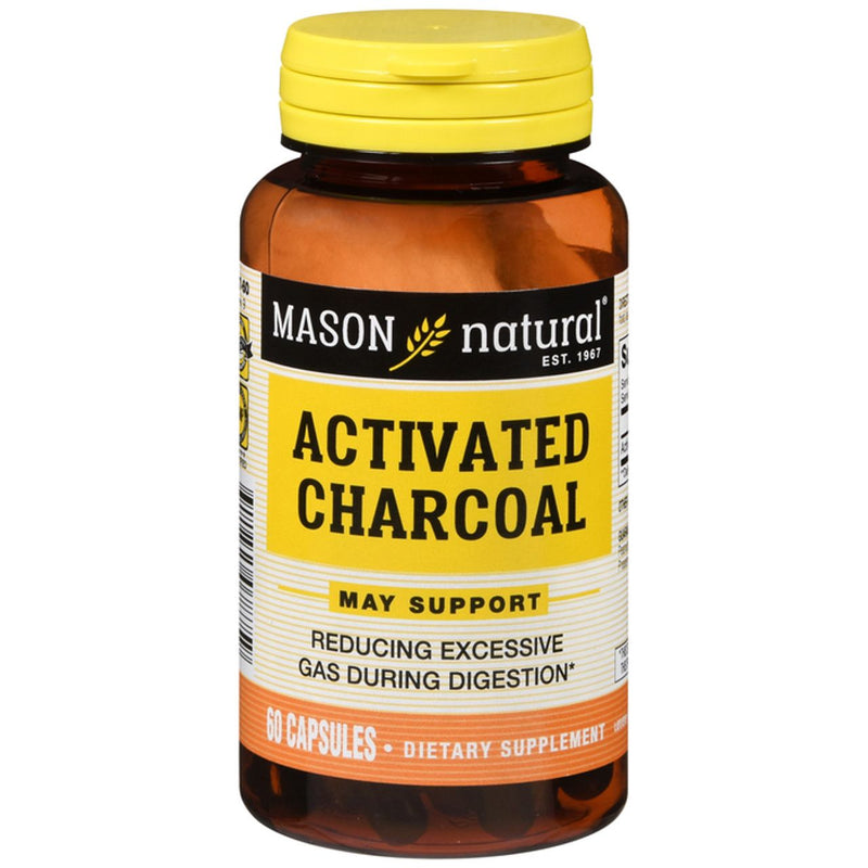 Mason Natural Mason Natural Activated Vegetable Charcoal 260 Mg Digestive Aid Capsules 60 Health & Beauty