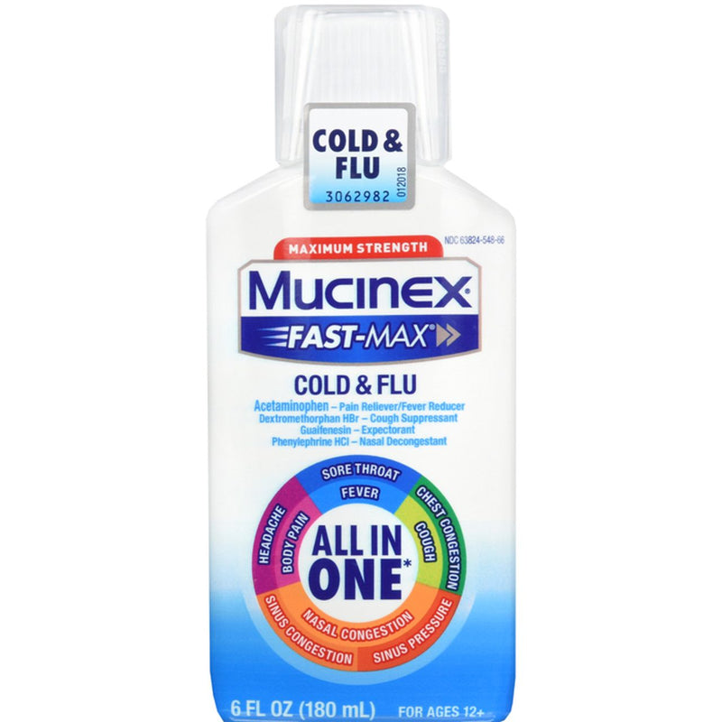 Mucinex Mucinex Fast Max Maximum Strength Cold & Flu 6 Fl Oz Medicine & Drugs