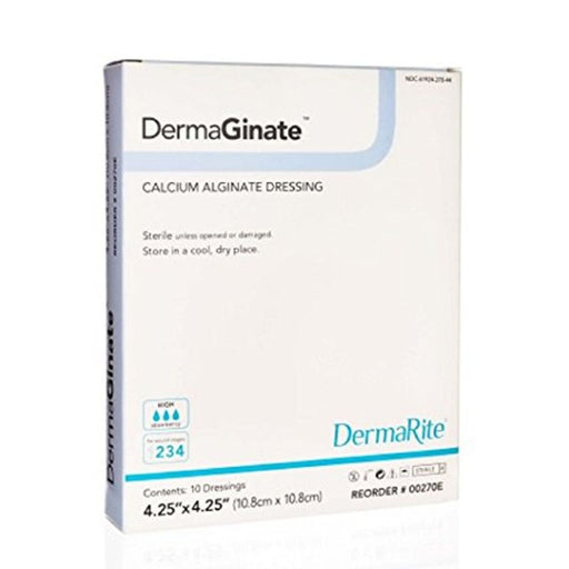 DermaRite DermaRite DermaGinate Calcium Alginate Dressing 4.25" X 4.25" Medical Tape & Bandages