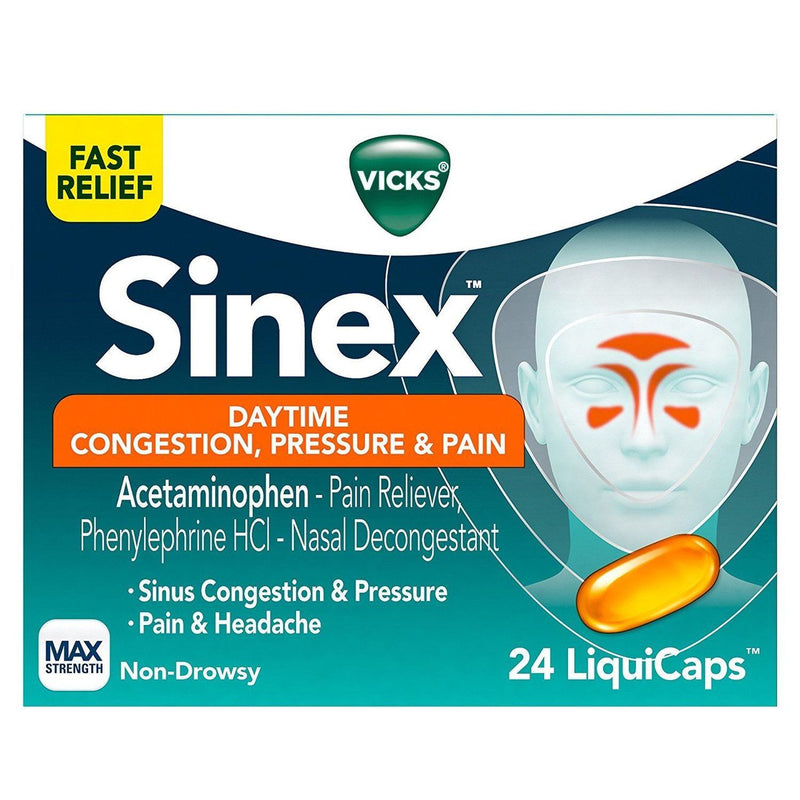 Vicks Vicks Sinex Severe Sinus Pressure, Pain, Congestion LiquiCaps Health & Beauty