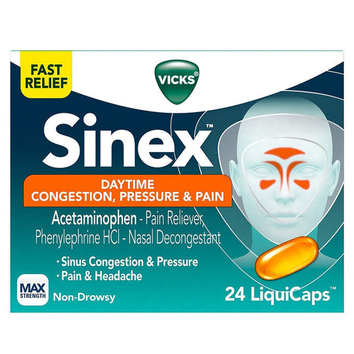 Vicks Vicks Sinex Severe Sinus Pressure, Pain, Congestion LiquiCaps Health & Beauty