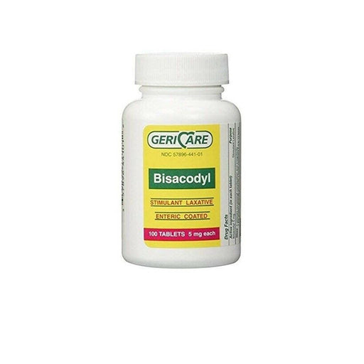 GeriCare GeriCare Bisacodyl Stimulant Laxative 5 Mg Enteric Coated Tablets Medicine Cabinets