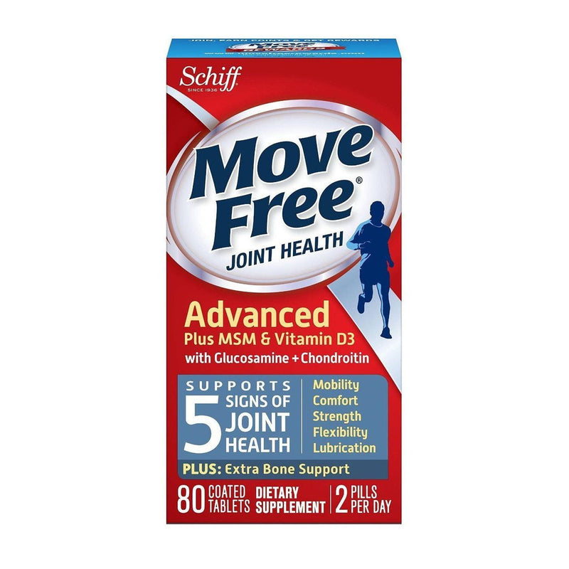 Move Free Move Free Joint Health, Advanced Plus MSM & Vitamin D3, Coated Tablets Vitamins & Supplements Alice Blue