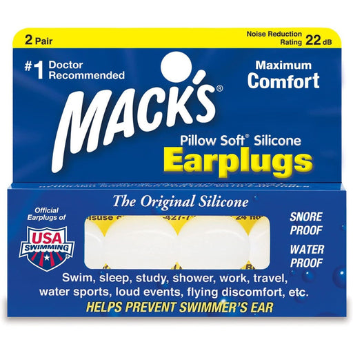 Mack's Mack's Pillow Soft Silicone Putty Earplugs, 2 Pair Earplugs Midnight Blue