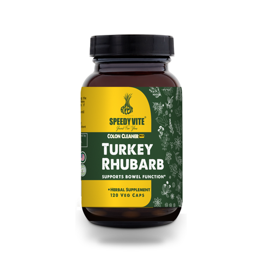 SpeedyVite® Colon Cleaner (Max Strength) Turkey Rhubarb — 120 Veg Caps | Supports Bowel Function* | SpeedyVite® - FREE EXPEDITED Veg Capsules