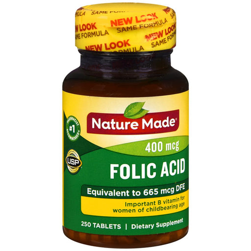 Nature Made Nature Made Folic Acid 400 Mcg Tablets, 250 Tablets Vitamins & Supplements