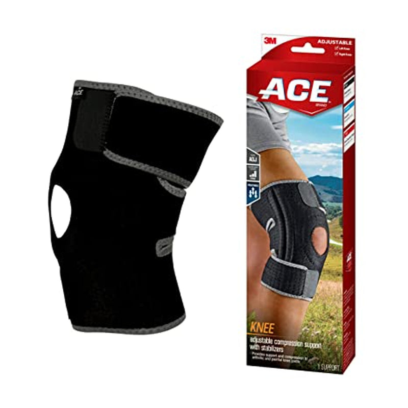 Ace Ace Adjustable Knee Brace With Dual Side Stabilizers, Firm Support Wall Jacks & Braces